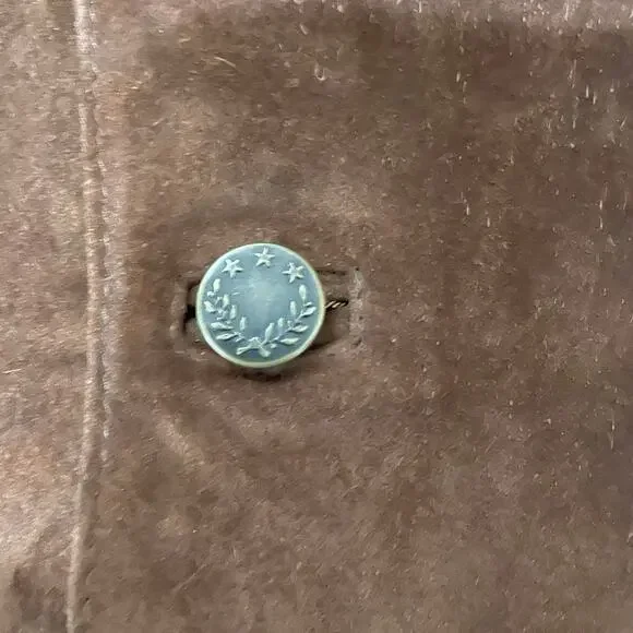 Vintage Suede Vest Mens Size XS 38 Brown Johnny Leather Cowboy Italy Made 1973 - Picture 5 of 8